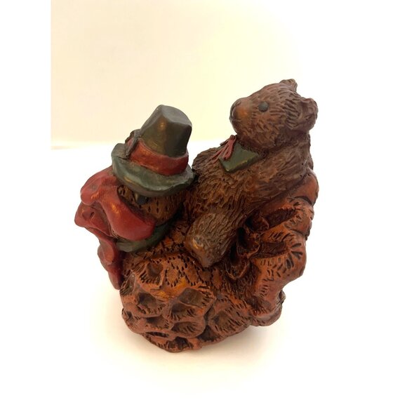 Thanksgiving Bear Riding on Turkey 4 1/2” x 3 1/2 - Picture 2 of 5